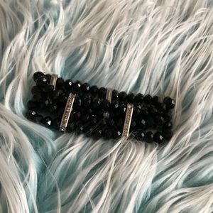 Black and Silver Beaded Bracelet